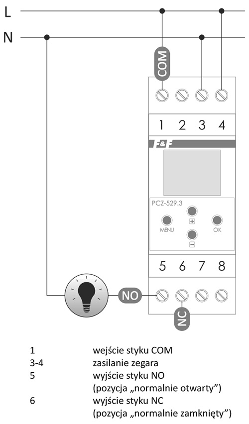 Schemat podłączenia PCZ-529.4